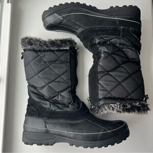 G.H. Bass Black Quilted Winter Boots